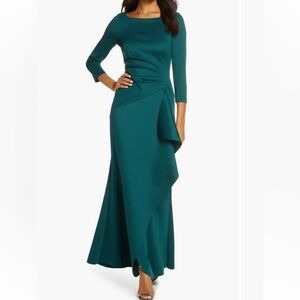 Eliza J Elegant Teal Evening Gown